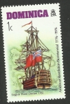 Stamps : America : Dominica :  Barco