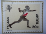 Sellos de Europa - Polonia -  Olimpiadas de Montreal-Esgrima - Emblema