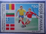 Stamps Romania -  Italia 90 -Preliminariile Campionatului Mundial de Fotbal.
