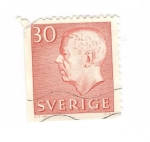 Stamps Sweden -  Gustavo VI. Adolfo de Suecia