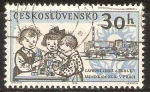 Stamps Czechoslovakia -  NIÑOS  JUGANDO   Y   FÀBRICAS