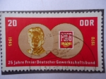 Sellos de Europa - Alemania -  DDR-25 jahre Freier Gewerkschaftsbund 1945-1970