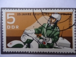 Stamps Germany -  DDR- 25 jahre Deutsche Volks Poliei