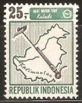Stamps Indonesia -  INSTRUMENTO  MUSICAL  KELEDI  E  ISLA  DE  BORNEO