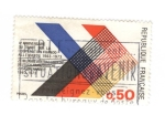 Stamps France -  X Aniversario del tratado de cooperación Franco-Alemán 1963-1973