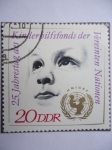 Stamps Germany -  DDR- 25 Jabrestag des Kinderlfsfonds der Vereinten Nationen