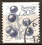 Sellos del Mundo : Europa : Suecia : Endrino (Prunus Spinosa).