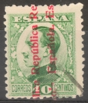 Stamps Spain -  ESPAÑA 595 ALFONSO XIII SOBRECARGADOS 