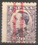 Stamps Spain -  ESPAÑA 597 ALFONSO XIII SOBRECARGADOS 