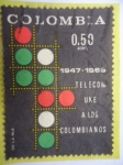 Sellos de America - Colombia -  Telecom Une a los Colombianos - 20° Aniversario 1947-1968 - Luces de Señal - Servicio Nacional de te
