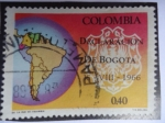 Stamps Colombia -  Declarción de Bogotá - 16/VII/1966