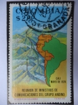 Stamps Colombia -  Reunión de Ministros de Comunicaciones del Grupo Andino- Cali 1974.