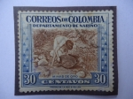 Sellos de America - Colombia -  Lavadora de Or o- Minería de Oro- Departamento de Nariño