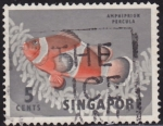 Sellos de Asia - Singapur -  Pez Anemone