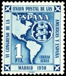 Stamps Spain -  ESPAÑA Nº 1091 ** 1P AZUL CLARO UPAEP