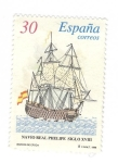 Stamps Spain -  Navio Real Phelipe, siglo XVIII