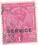 Stamps India -  George V  SERVICE