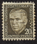 Stamps United States -  George C. Marshall