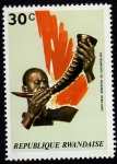 Sellos de Africa - Rwanda -  INSTRUMENTOS DE MUSICA AFRICANOS