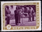 Stamps : Africa : Rwanda :  1962-1972. 10º Aniversario de la Independencia
