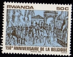 Stamps : Africa : Rwanda :  150º Aniversario de Belgica