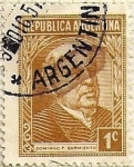 Stamps Argentina -  Domingo Sarmiento