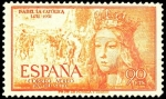 Stamps Spain -  ESPAÑA SEGUNDO CENTENARIO Nº 1098 ** 90C AMARILLO ANARANJADO ISABEL LA CATOLICA