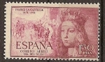 Stamps : Europe : Spain :  ESPAÑA SEGUNDO CENTENARIO Nº 1099 ** 1,3P LILA ROSACEO ISABEL LA CATOLICA