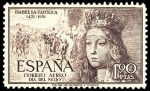 Stamps : Europe : Spain :  ESPAÑA SEGUNDO CENTENARIO Nº 1100 ** 1,90 P CASTAÑO GRISACEO ISABEL LA CATOLICA 