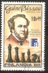 Stamps Guinea Bissau -  CAMPEÒN  DE  AJEDREZ.   HOWARD  STAUNTON