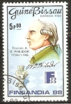Stamps Guinea Bissau -  CAMPEÒN  DE  AJEDREZ.   FRANCOIS  A.  D.  PHILIDOR