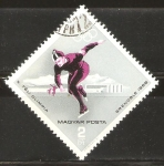 Stamps Hungary -  CARRERA  PATINAJE  SOBRE  HIELO
