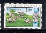 Stamps United Kingdom -  Islas Caimán: Sobrecarga 