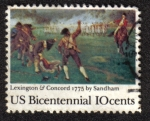 Stamps : America : United_States :  "Nacimiento de la libertad" por Henry Sandham