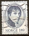 Stamps : Europe : Norway :  Centenario del nacimiento de Jacob Aall (industrial). 