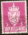Stamps : Europe : Norway :  OFF. SAK I fosforescente 5.