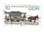 Stamps Germany -  Monumentos tecnicos.Tranvia, Dresde1886