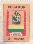 Sellos de America - Ecuador -  Escudo-Provincia de Esmeraldas
