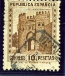 Stamps Spain -  Personajes y monumentos. Puerta del Sol, Toledo