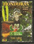 Stamps Honduras -  AVES   EN   PELIGRO   DE   EXTINCIÒN.   CRAX   RUBRA