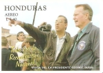 Stamps Honduras -  HURACAN   MITCH.   VISITA   DE   GEORGE   BUSH
