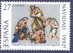 Stamps Spain -  Edifil 3227 Navidad 1992 27 NUEVO