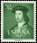 Stamps Spain -  ESPAÑA SEGUNDO CENTENARIO Nº 1106 ** 50C VERDE FERNANDO EL CATOLICO 