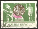 Stamps United Arab Emirates -  JUEGOS  OLÌMPICOS  MEXICO  1968.   R.  BEAMON  CAMÈÒN  EN  SALTO  LARGO               