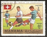 Stamps United Arab Emirates -  CAMPEONATO   MUNDIAL   DE  FUTBOL  SUIZA  1954 
