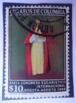 Sellos de America - Colombia -  XXXIX Congreso Eucarístico Internacional,Bogotá Agosto 1968 - Papa Paulo VI.