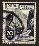 Stamps : America : Peru :  Carreteras y ferrroaacarriles