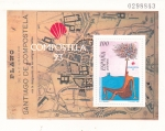 Stamps Spain -  Hojita- PLANO DE LA CIUDAD DE SANTIAGO DE COMPOSTELA -venta-  (6)