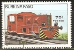 Sellos de Africa - Burkina Faso -  LOCOMOTORA  DIESEL  DE  MANIOBRAS