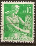 Stamps : Europe : France :  "Cosechadora".